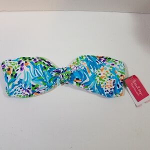 Lilly Pulitzer Resort White Sea Soiree  M Swim Top NWT